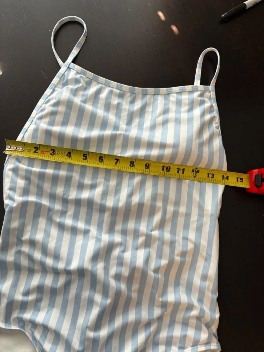 NEW Andie the Paloma One-Piece Open-Back Blue-Stripe Swimsuit XL Vacation Beach